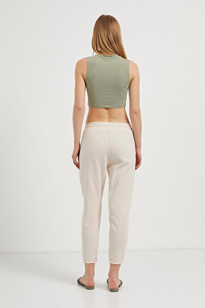 Arma Life Women's Leg Tassel Natural Fabric Comfortable Stone Pants