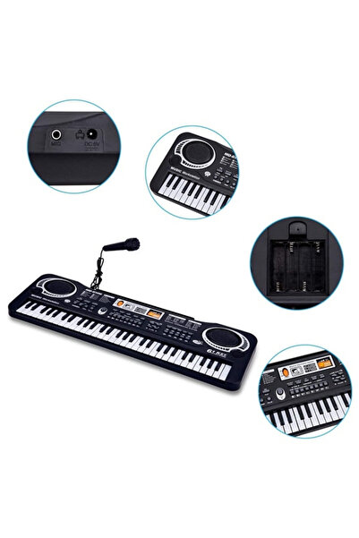 Depox Elektronické varhany pro děti, 61 kláves, multifunkční nástroj, mikrofon součástí balení