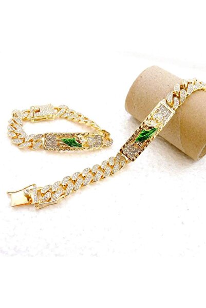 Choice سوار هيب هوب أبيض اللون من سانت جود مرصع بأحجار الراين البراقة بطول 19...