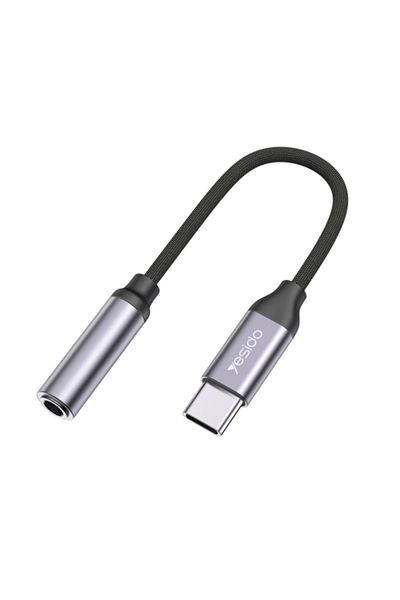 Yesido كابل محول صوت YAU19 من Type-C إلى 3.5 مم (رمادي)