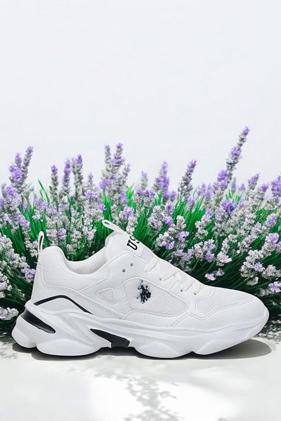 U.S. Polo Assn. A 1554076   Women's White Casual Sneaker