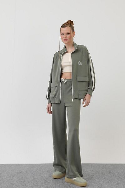 Soul 32143 Women's Embroidery Detailed Striped Tracksuit Set