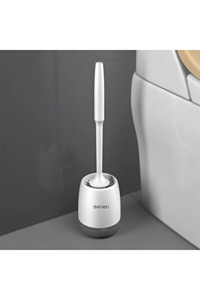 Choice فرشاة مرحاض أرضية رمادية MENGNI TPR برأس سيليكون مثبتة على الحائط فرشا...