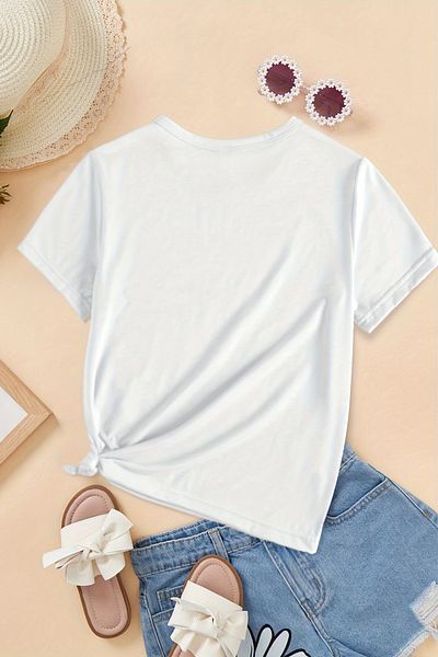 MYADA Tricou pentru fete cu imprimeu premium cu pisici drăguțe 23574