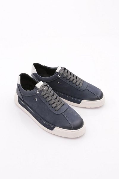 DGN Ανδρικά παπούτσια Sneakers Γνήσιο δέρμα Μπλε Nubuck 156931075