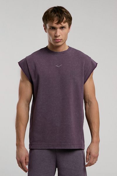 EVERLAST Мъжки суитшърт без ръкави Bronx 1910 Oversize в измито лилаво