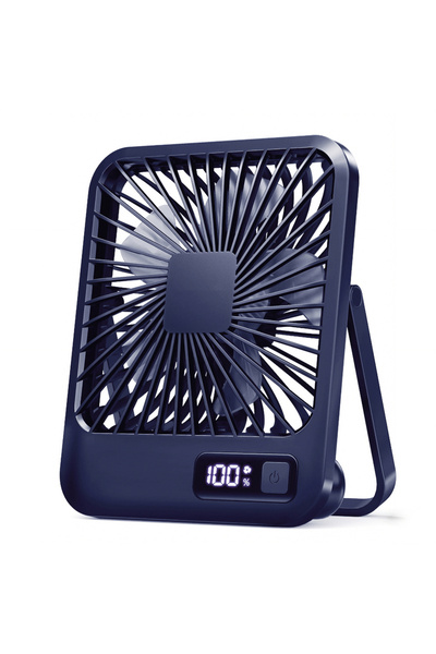 Choice4 Blue Desk Fan, Portable USB Rechargeable Fan, 180° Tilt Folding Perso...