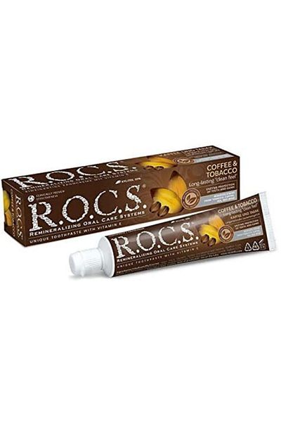 R.O.C.S. Coffee & Tobacco Vitamin E Toothpaste Against Stains (1 X 74 G)