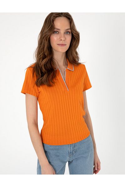 Pierre Cardin Orange Slim Fit Basic T-Shirt 50306039 -Vr051