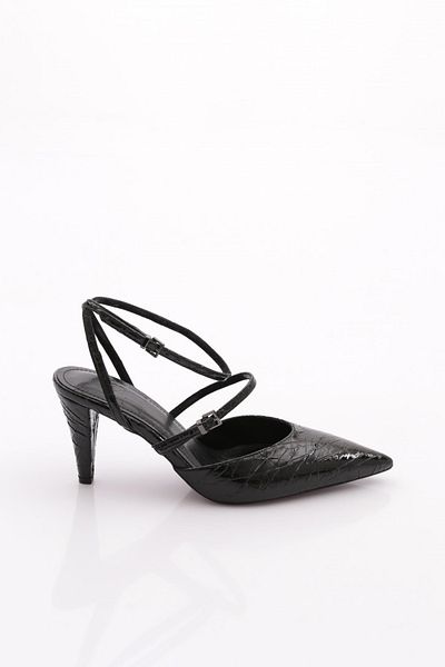 DGN Pantofi de damă cu toc triunghi negru 931021085