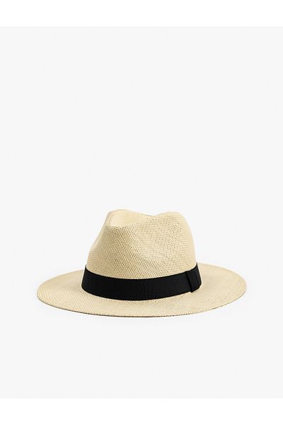 Koton Ψάθινο καπέλο Fedora με λεπτομέρεια κορδέλας