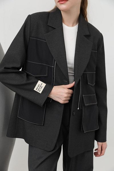 Soul 32151 Women's Pocket Detailed Blazer Jacket