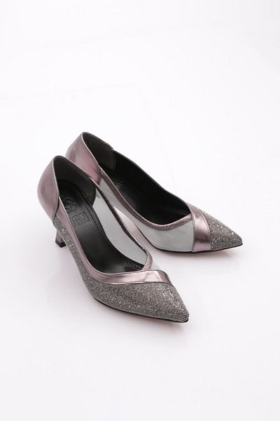 DGN Pantofi de damă cu toc înalt Platinum Metallic 7782621