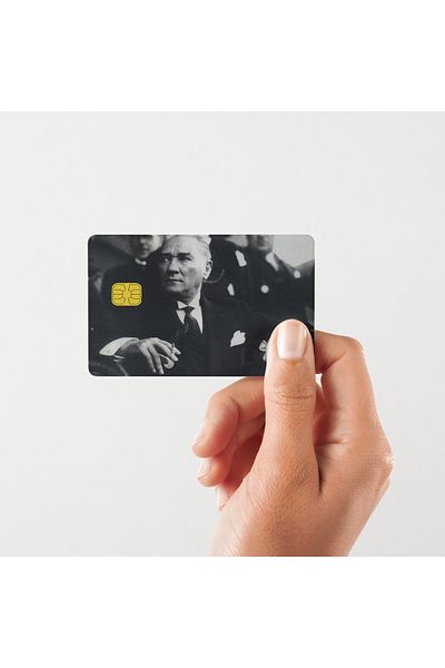Huggy Craft Ataturk a Square from History Glossy Surface Credit/Debit Card Covering Sticker (High Quality)