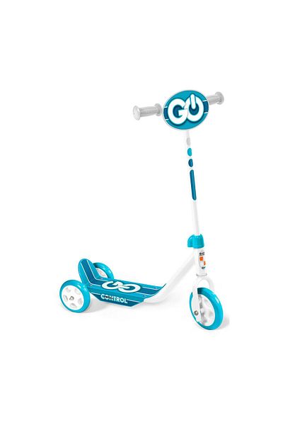 Homio Trotineta pentru copii cu 3 roti, Homio, albastru, 2-5 ani, max 20 kg, platforma antialunecare