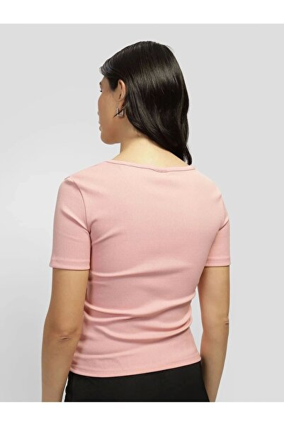 Guess Γυναικείο μπλουζάκι STEFFI SS Ροζ μπλουζάκι V5RI04KCLH0-G6J8