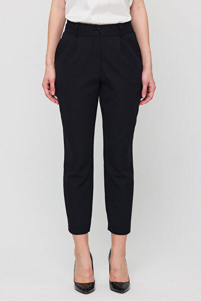 Ceylen Чорні штани стандартного крою для жінок
