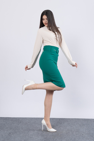 MissVina Φούστα με ζώνη και άνοιγμα βάζα 6407