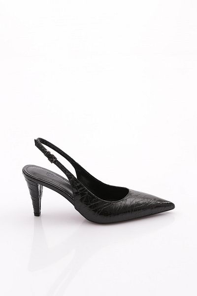 DGN Pantofi de damă cu toc triunghi negru 93921085