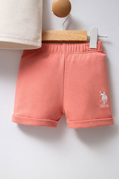 U.S. Polo Assn. Girl's T-Shirt and Shorts Set Usb2432