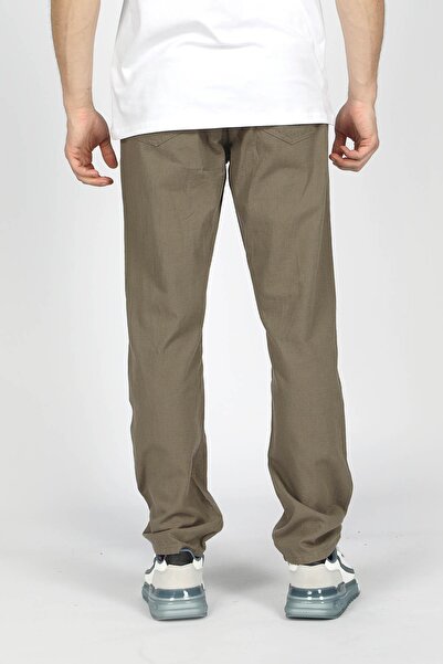 Lee Cooper Ricky Yüksek Bel Düz Kesim Düz Paça %100 Pamuk Vizon Erkek Pantolon