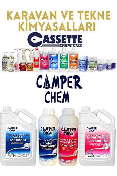 CASSETTE CHEMICALS Karavan, Tekne Tuvalet Kimyasalı Bulaşık Deterjanı Hızlı Ve Lekesiz Kuruma 1000 ml
