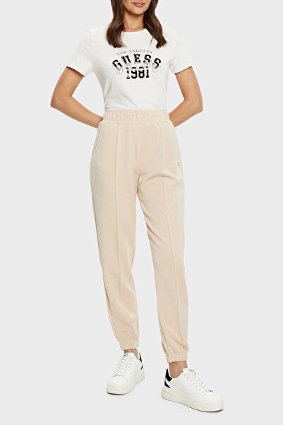 Guess MARTINA SS T-SHIRT Γυναικείο Κρεμ μπλουζάκι V5RI06I3Z14-G6K5