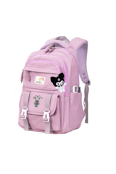 KOST Rucsac de școală Kuromi original pentru copii, ortopedic, impermeabil, cu mai mulți ochi