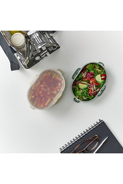 IKEA UTBJUDA Add-on unit for stackable lunch box, light grey-green, 0.3 l