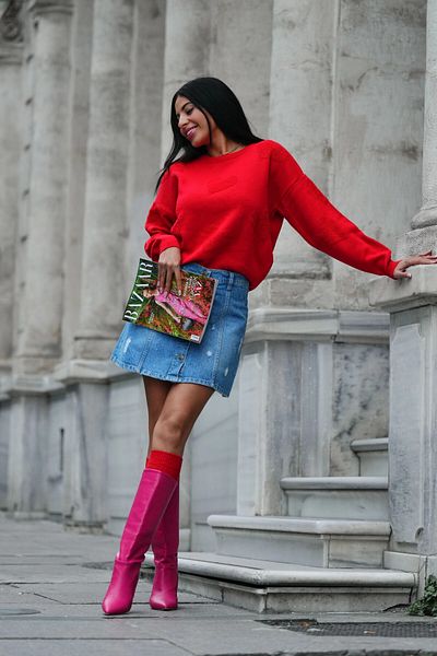 Park Karon Pulover din tricot cu decolteu cu inimă