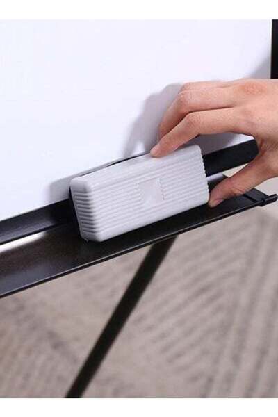 HALAMODO ممحاة السبورة البيضاء - مادة إزالة الوبر سهلة التنظيف - أسود/رمادي