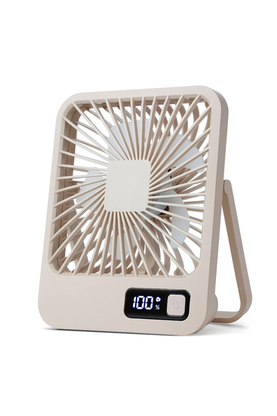 Choice3 Dark Khaki Desk Fan, Portable USB Rechargeable Fan, 180° Tilt Folding...