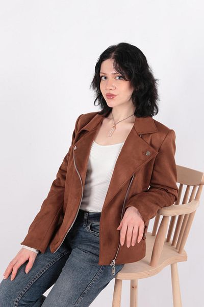 AYHAN 90746 Дамско велурено яке