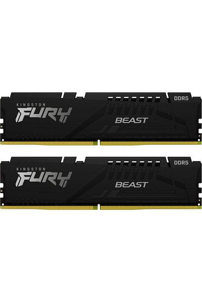 Kingston Memorie RAM, Kingston, FURY Beast Black, 32 GB, 2 x 16 GB, DDR5, 6000 MHz, CL30