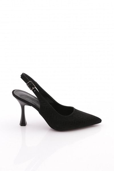 DGN Women's Pointed Toe Heeled Shoes Black 61423534
