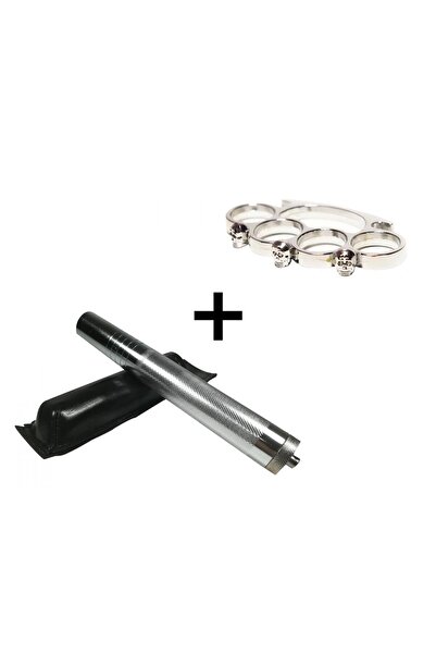 Depox Sada teleskopických ocelových holí, stříbrná, 64 cm a stříbrná krabička...