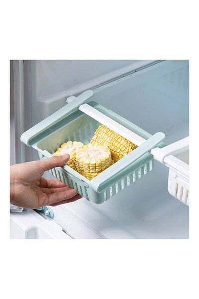 HALAMODO Retractable Fridge Organizer Pull Out Drawer Refrigerator Clip On Under Shelf Basket For Kitchen Sto