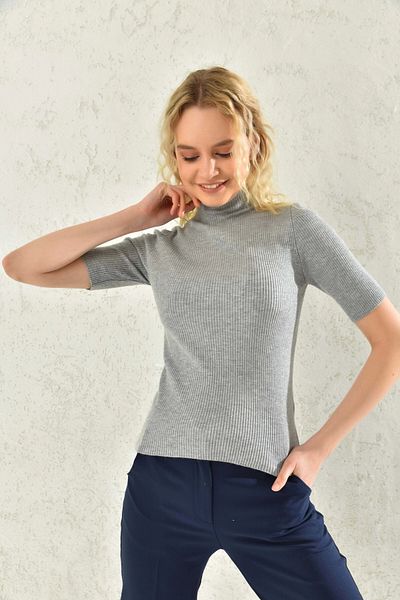 Park Karon Basic Knitwear Blouse - Women, Half Fisherman, Short Sleeve