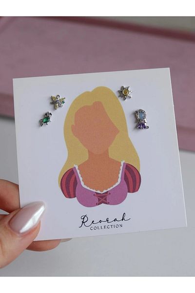 Reorah Collection Rapunzel Nails Earrings Set