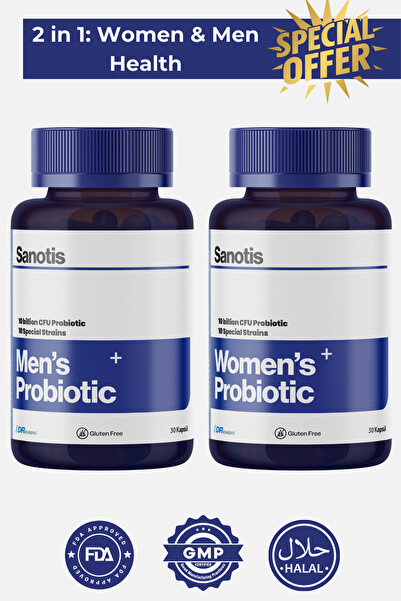Sanotis İkisi Bir Arada Avantaj Paketi: Sanotis Probiotic Women + Men Kadınla...