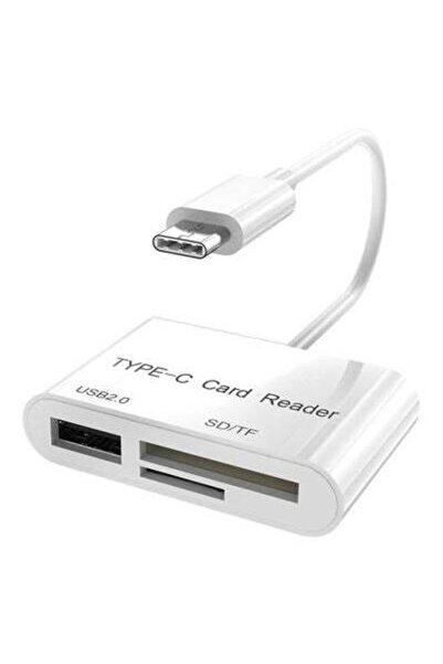 HALAMODO كابل محول قارئ البطاقات الكل في واحد لجهاز ماك بوك برو أبيض