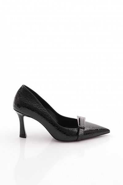 DGN Accesorii de damă Pantofi cu toc Croco negru 81943236