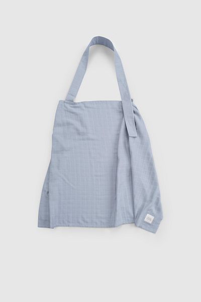 Little Gusto Organic Cotton Muslin Blue Breastfeeding Bib