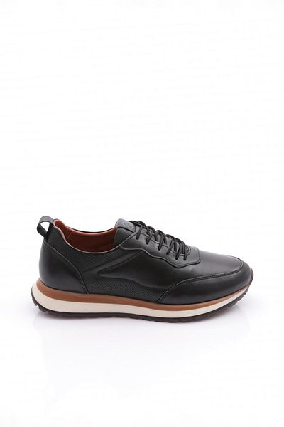 DGN Men's Sneakers Shoes Genuine Leather Black 52131081