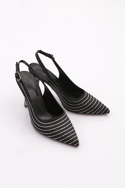 DGN Women's Pointed Toe Heeled Shoes Black 61113534
