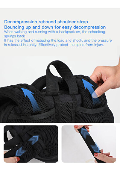 ETG Men's Fashion Business Travel Casual Backpack 33*19*49CM