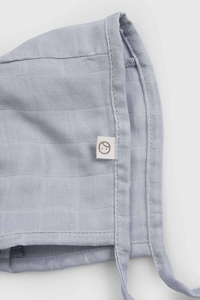 Little Gusto Organic Cotton Muslin Single Layer Blue Baby English Hat