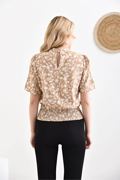 Park Karon Блуза с къс ръкав и шарки Gipel