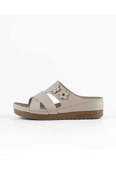 Tigerline Γυναικείες παντόφλες Dk161 Beige Mosaic Orthopedic Summer Daily Home & Outdoor Slippers