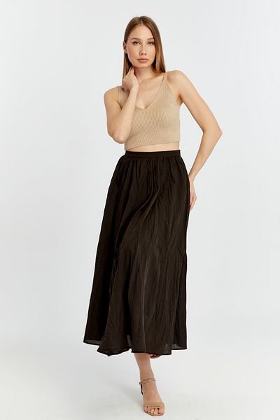 Bolivente Πικρό καφέ Crinkle Voile φούστα
